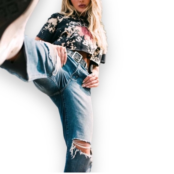 31" Modern American Highland High Waist Boyfriend Jeans Denim Laredo - Picture 2 of 8